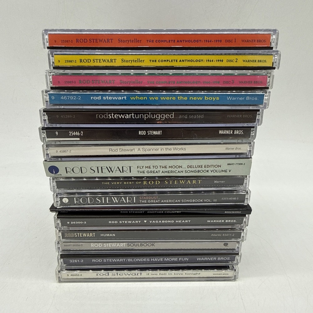 Rod Steward CD Lot 16 -- Storyteller, Spanner in the Works, Unplugged, etc.